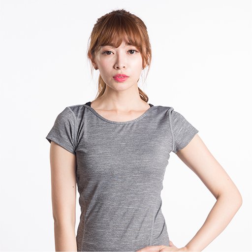 女生長版一字領T-Shirt